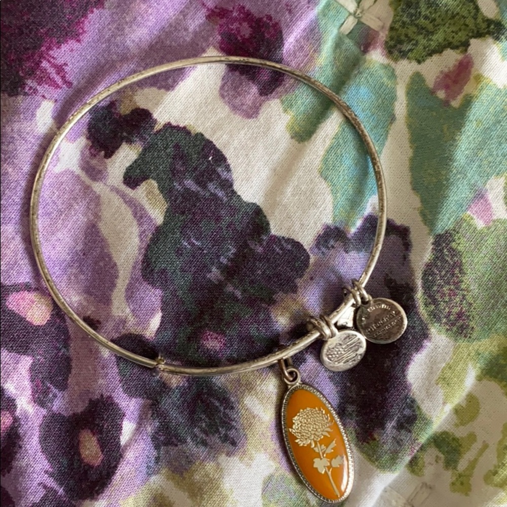 Alex and Ani November Flower bracelet
